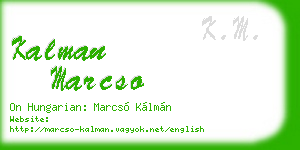 kalman marcso business card